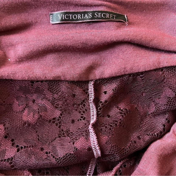 Victoria’s Secret Y2K Slip Dress Burgundy Lace Trim Coquette Mini - Picture 9 of 14